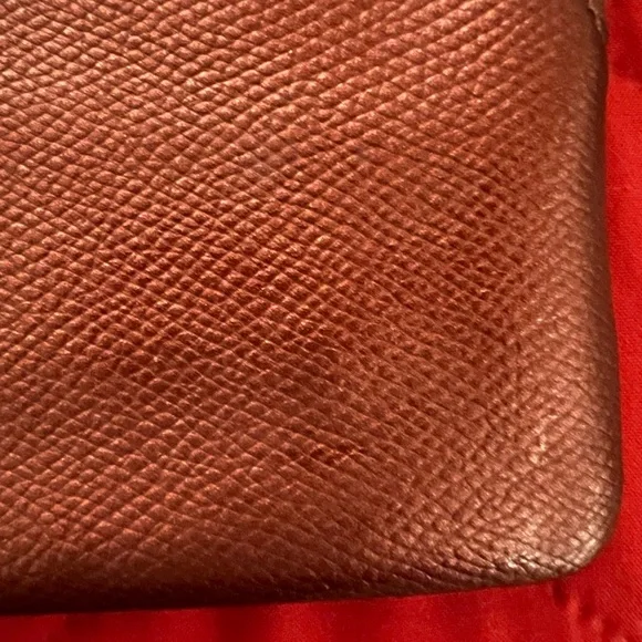 Coach Red Textured Leather Wristlet - Picture 2 of 13